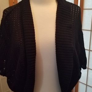 Black short sweater jacket